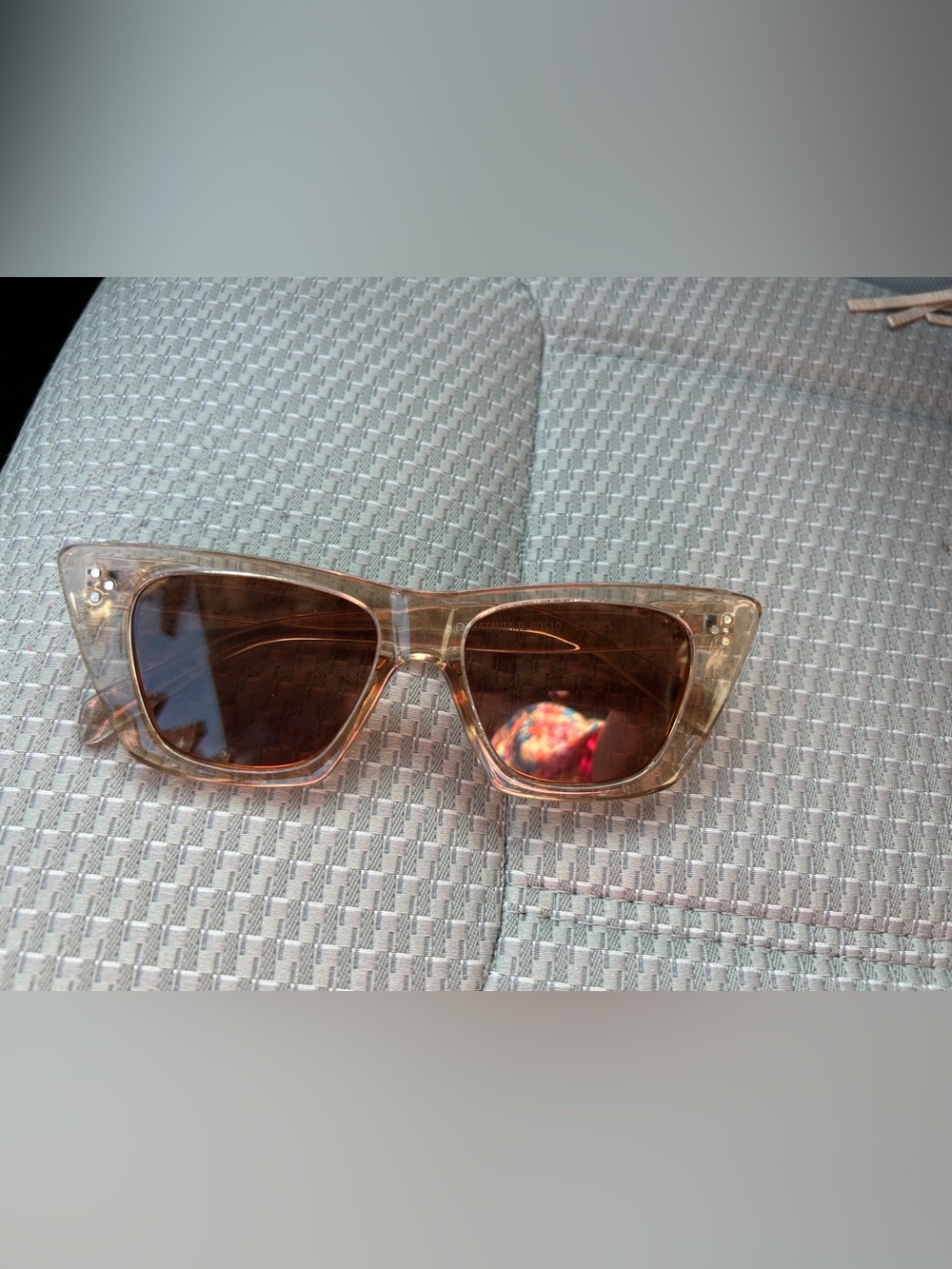 Aldi Serra Translucent Beige Square Frame Sunglasses with Brown Lenses